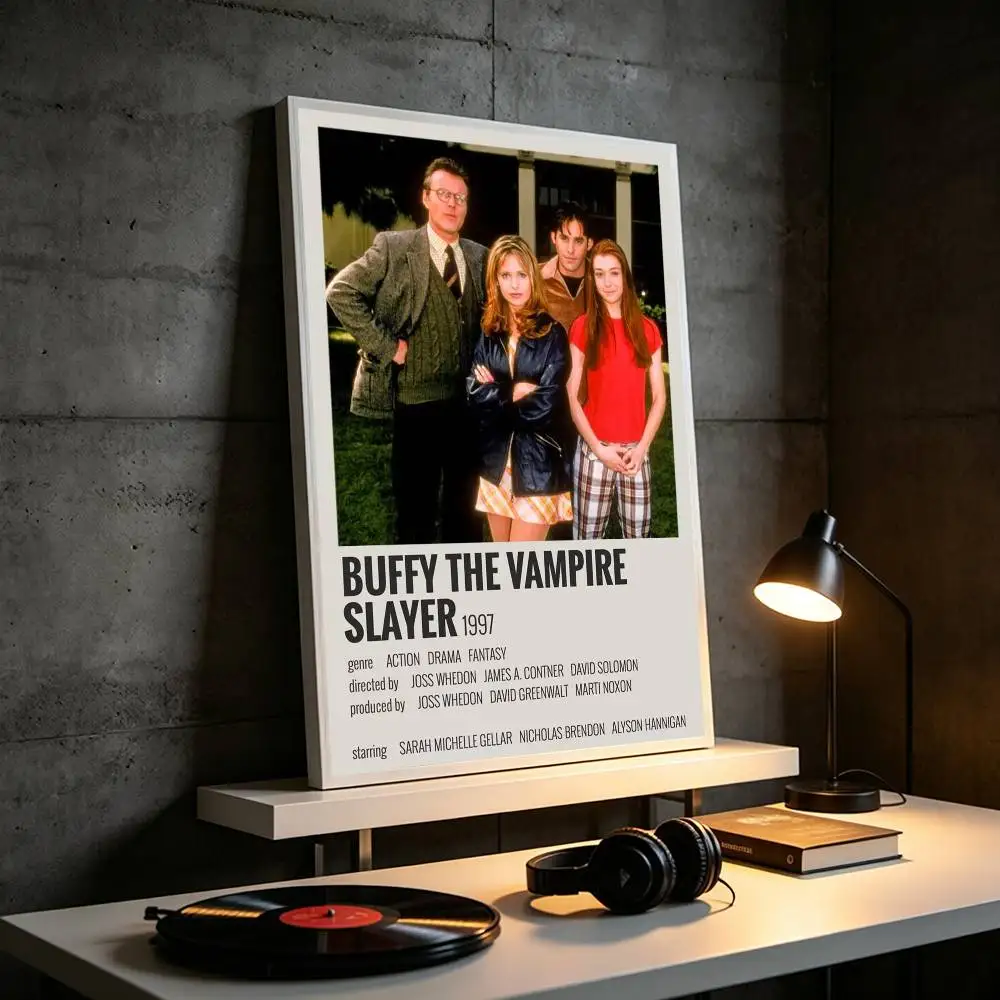 B-Buffy The Vampire Slayer  Poster Waterproof Wall Art Sticker For Bar Living Room Vintage Decor High Quality Print Gift
