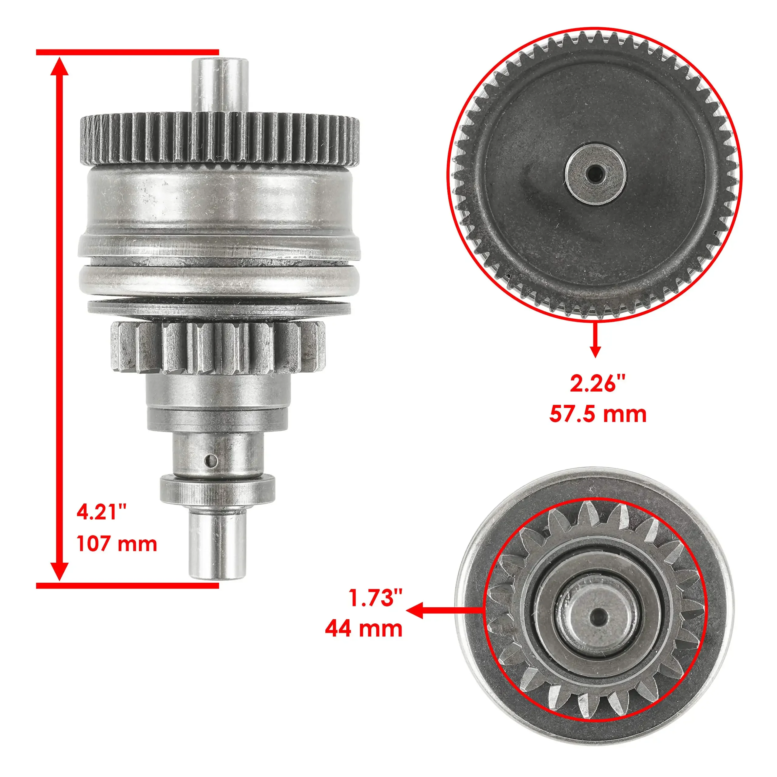 2pcs Set Starter and Bendix Compatible With Yamaha Waverunner SuperJet 700 XL700 Wave Raider Blaster 6M6-81800-10