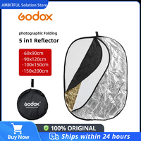 Godox 5 in 1 60x90cm 90x120cm 100x150cm 150x200cm Portable Collapsible Light Oval Photography/Photo Reflector for Studio