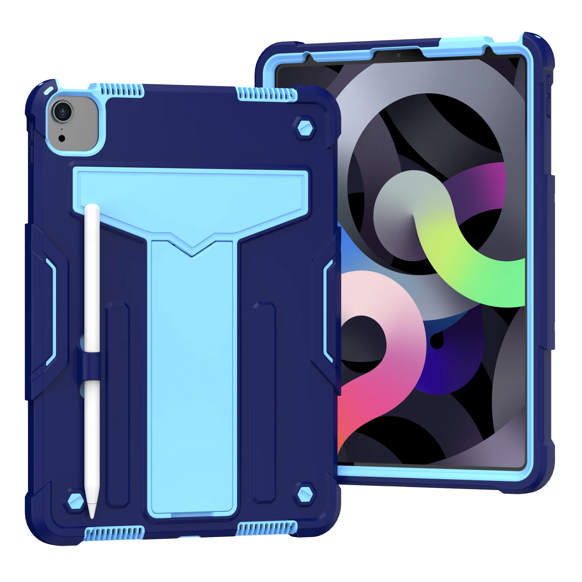 Funda Protectora con Soporte para iPad 12.ª Gen. A19 2026, 11.ª Gen. A16, 10.ª Gen., Air 4, 5, 10.9, iPad 10.2 7.ª, 8.ª, 9.ª Gen., Mini 6, 7, Air 3, 10.5