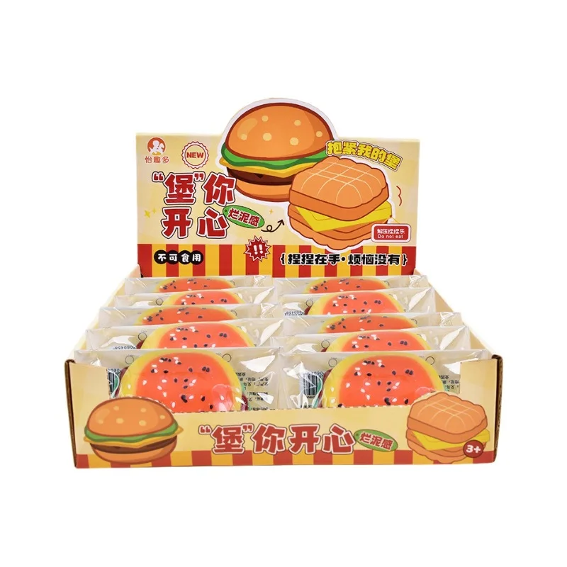 Novità Hamburger Lento Aumento Queeze Giocattolo Grande Hamburger Pane Squish Rimbalzo Lento Spremere Giocattolo Antistress Rilascio Mano Rilassarsi Giocattolo