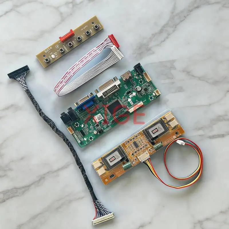 

Комплект платы контроллера экрана для M190EN04 M190EN03 M190EG02 M190EG01 DIY 4-CCFL 1280x1024 VGA DVI HDMI 1280*1024 30Pin LVDS