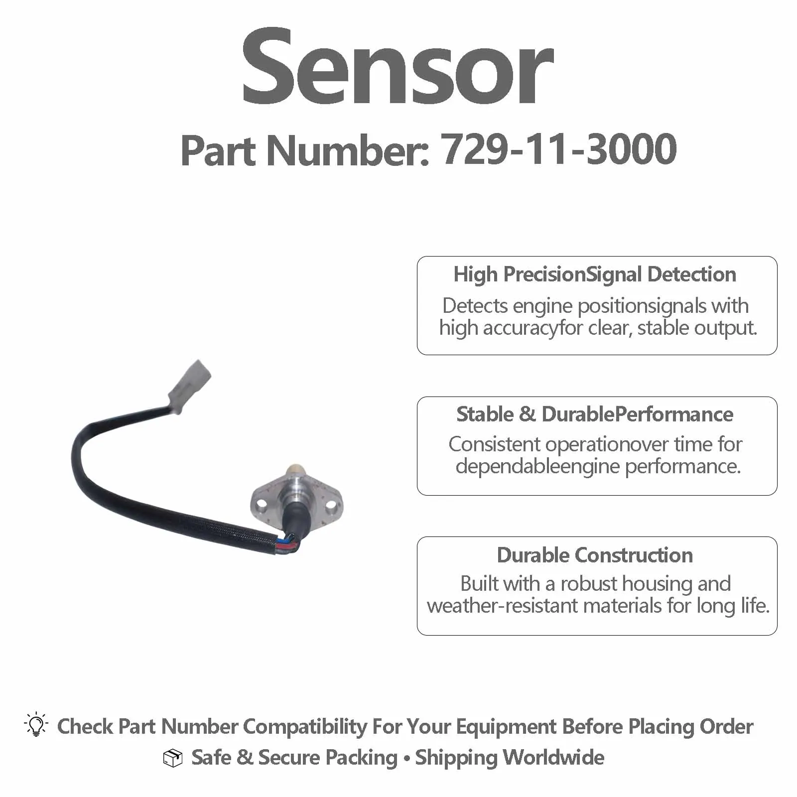 729-11-3000 Loader Sensor Assembly For Komatsu PC130-7 PC200-7 PC200-8 PC220-7 PC220-8 PC240-7 PC240-8 PC270-7 PC270-8 PC300-7