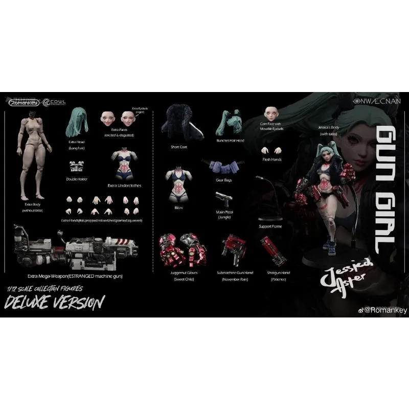 

Spot Supply Romankey Original Romankey X COWL Production Series Jessica Aster Movable Action Figure Model Toy Collectible