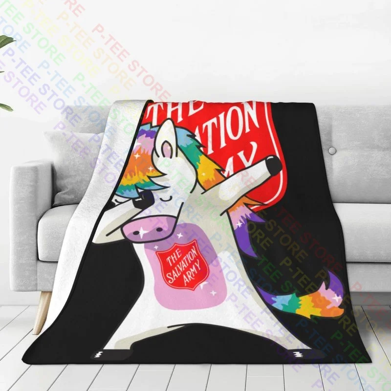 The Salvation Army Unicorn Dabbing Blanket Plush For Bed High-Quality Sofa Dedicated Machine Washable