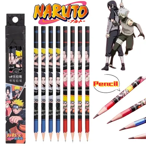 NARUTO Uzumaki Naruto Gaara Creative Cartoon Pencil Smooth Writing for Elementary Students Without Stuttering Calligraphy Pen