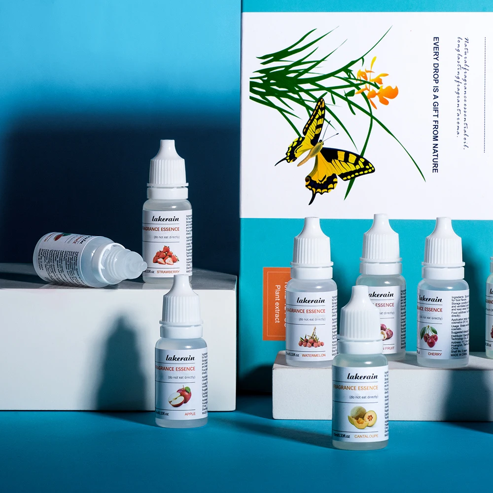 12 pièces bricolage parfum saveur végétalien naturel arôme huile parfums Essence huile gouttes liquide Pigment teinture pour brillant à lèvres bricolage utilisation