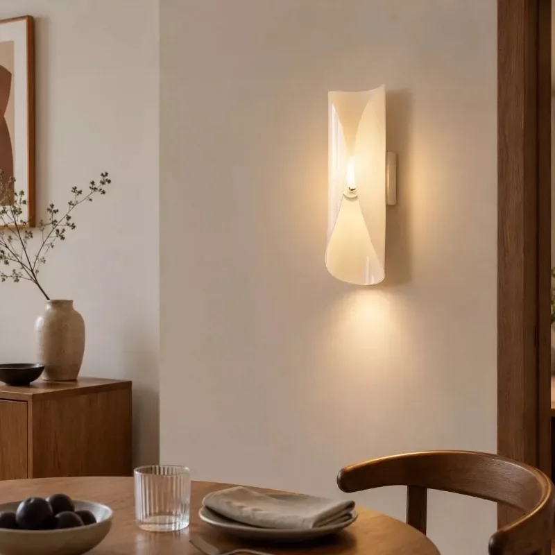 Simplicity Nordic Glass Long Strip Background Luminaire LED Wall Lamps Art Lustre Lights for Bedroom Home Decoration Chandelier