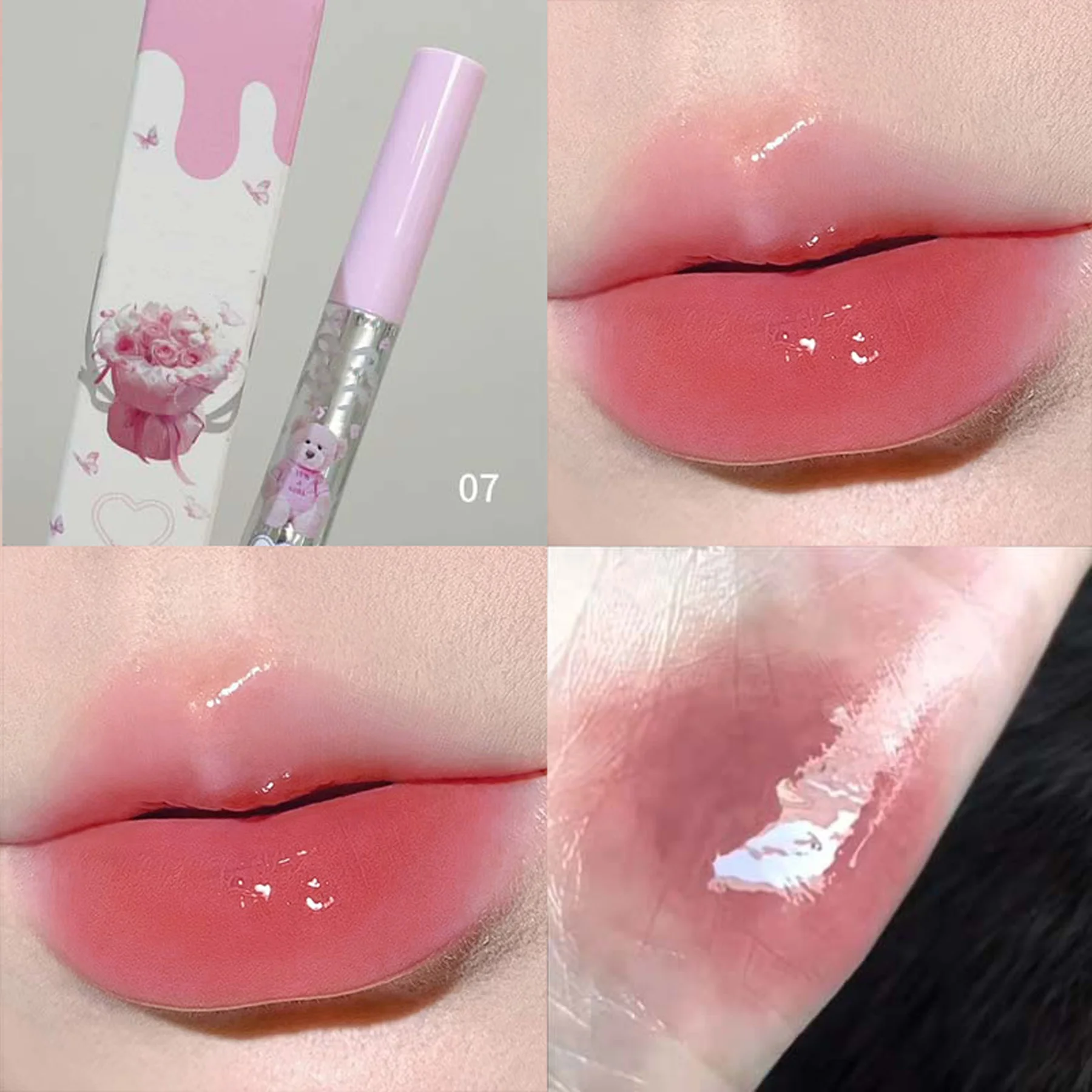 Sweet Light Mirror Lip glaze Long-lasting non-stick cup Low saturation hydrating toot Lips Lip gloss