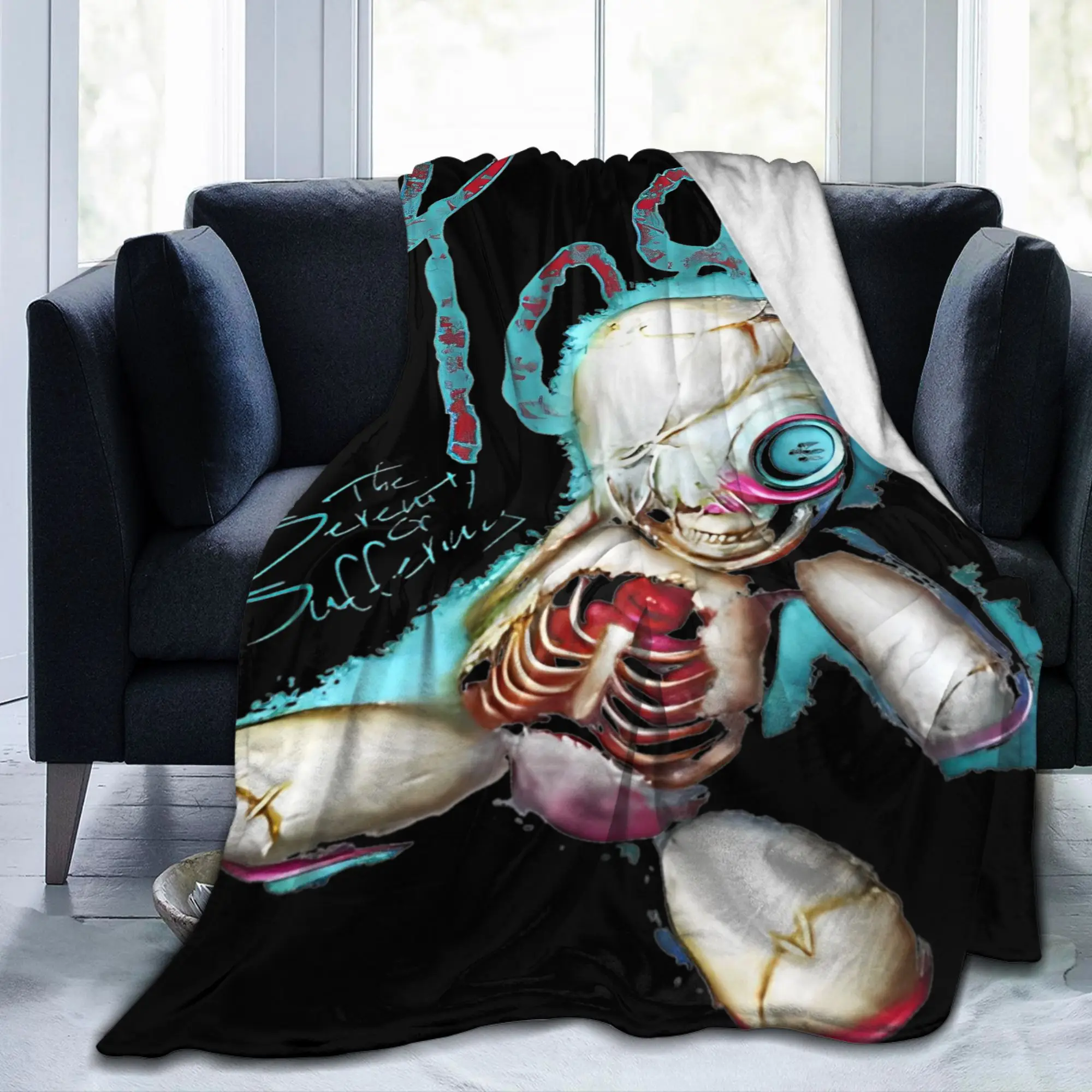 Nu Metal Rag Doll Korns Blankets Band Neidermeyers Plush Throw Blanket Summer Air Conditioning Portable Lightweight Bedspread