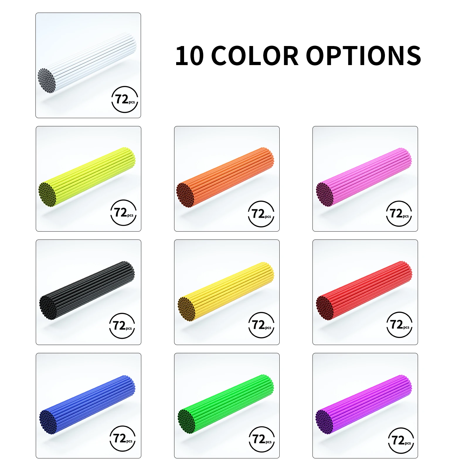 72pcs Bicycle Wheel Spoked Protector Wraps 24cm Wheel Rim Spoke Wrap Kit for Motorcycle Bike Color Rims Skin Trim Covers Pipe