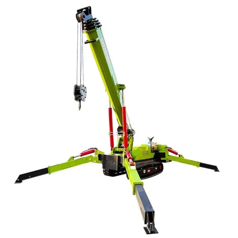 Mini Tracked Crane Spider Cranes Portable Spider Crane Small Crawler Lift Hydraulic Telescopic Boom Customized Accessory