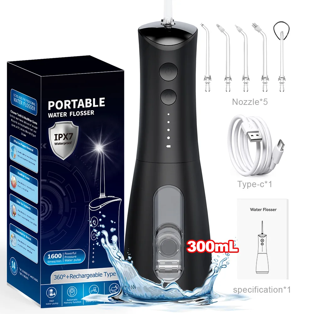 

Лидер продаж Waterflosser Dental Cleaner Pick Jet Portable Travel 300 мл Water Flosser