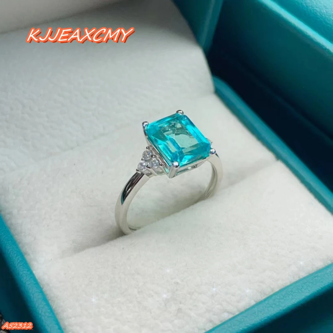 

KJJEAXCMY Boutique Jewelry 925 Sterling Silver Natural Gem Topaz Women's Blue Ring Party Birthday Christmas Gift New Year