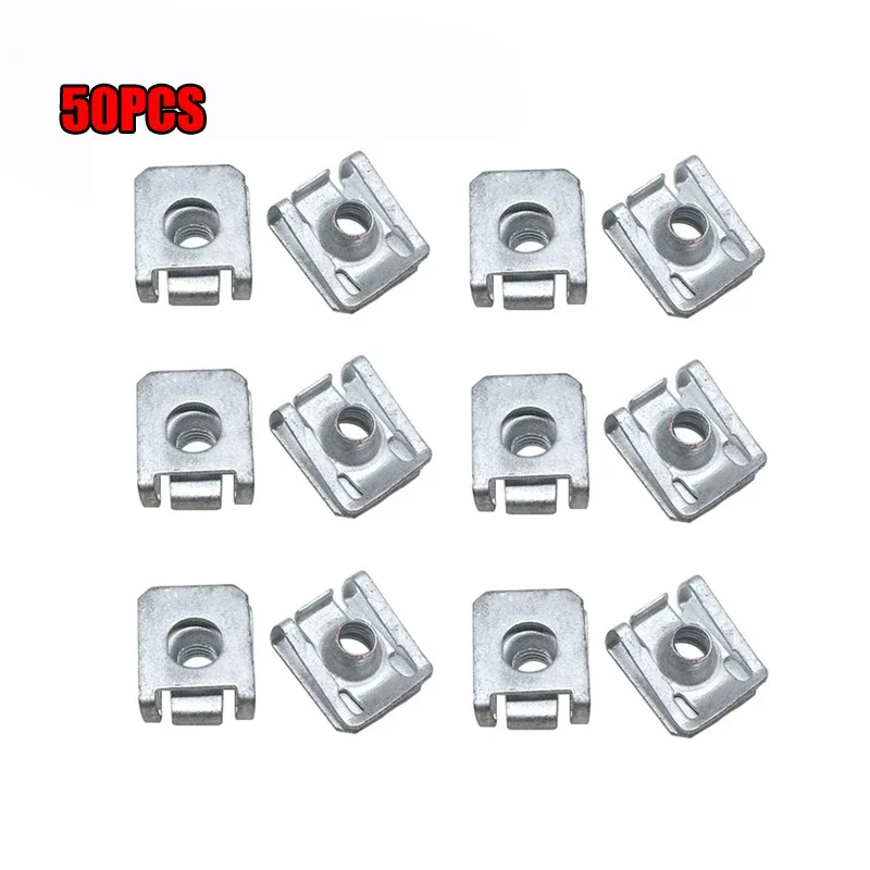 Auto M6 Metal Fastener Clips Spring Nuts U-nut SUV Motocycle License Plate Car Door Panel Dashboard Mounting Screw Speed Nuts