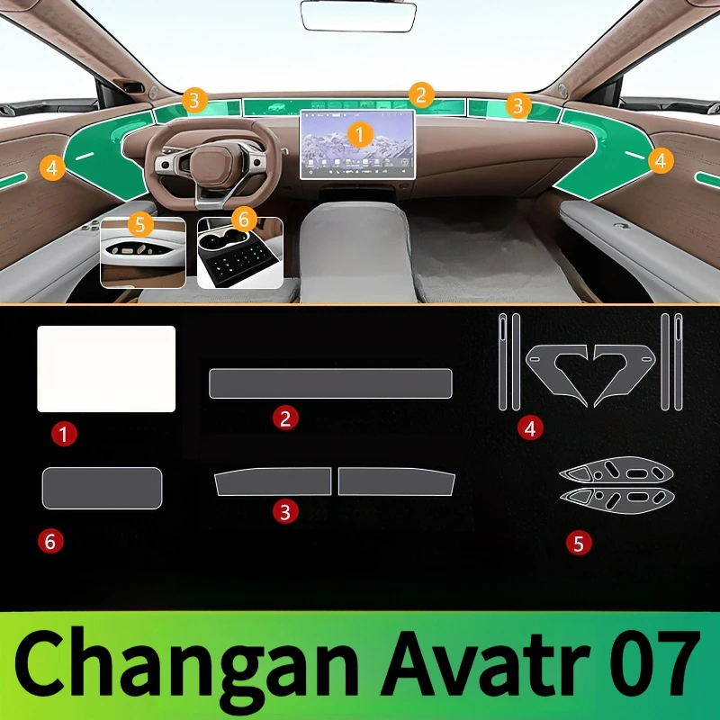 

For Changan Avatr 07 interior protection Dashboard Multimedia Navigation Transparent Scratch-Resistant Film Modification