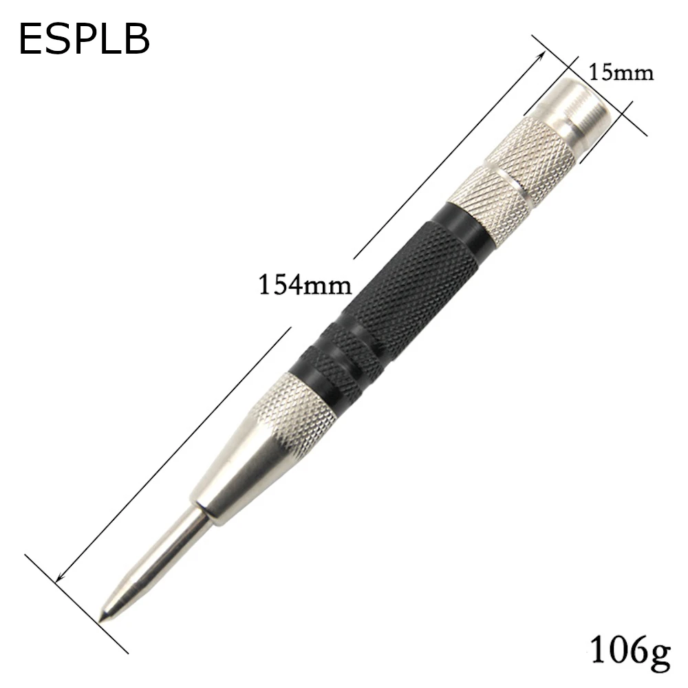 ESPLB 130mm/154mm Automatic Center Punch Center Drill Bit Woodworking Metal Adjustable Spring Loaded Hand Tools