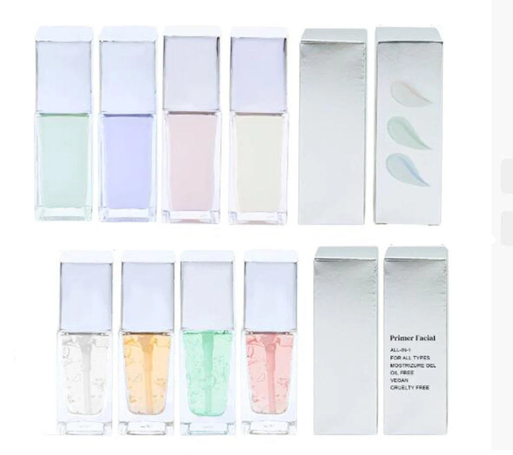 Private Label 8-Farben-Grundierung, individuelles Logo, vollständige Abdeckung, natürliche feuchtigkeitsspendende Ölkontrolle, langanhaltendes Make-up, tierversuchsfrei