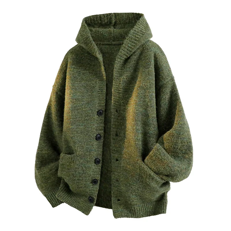 

Мужской свитер с капюшоном, осенне-зимний кардиган, вязаный свитер, верхняя одежда, повседневный теплый утепленный свитер в корейском стиле для мужчин