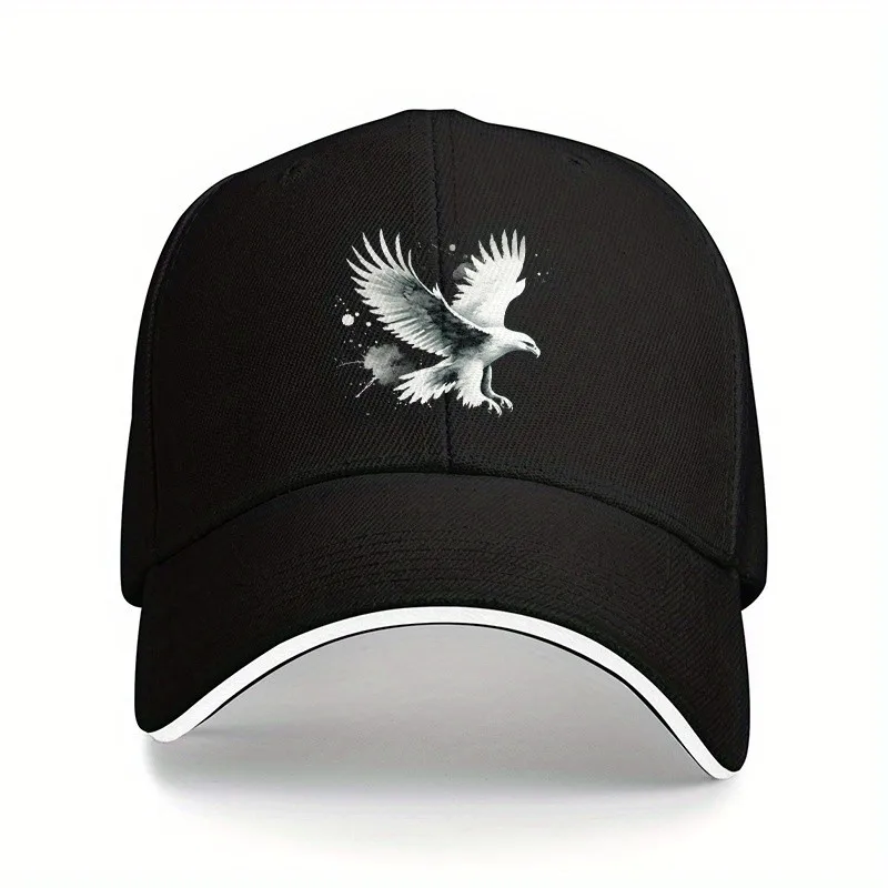 Eagle-Flying-Graphic-Baseball-Cap-Polyester-Casual-Sun-Protection-Adjustable-Dad-Hat-for-Men-Women