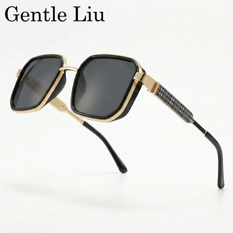 

Steampunk Square Sunglasses Men 2026 Luxury Brand Retro Punk Metal Frame Change Color Sun Glasses For Male Driving Eyewear Shade