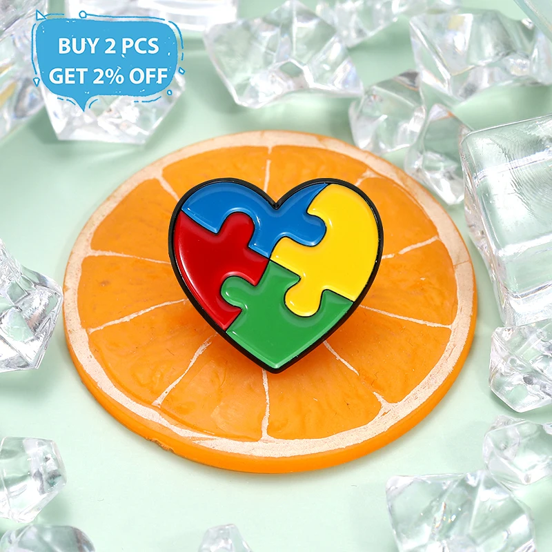 DIFFERENT NOT LESS Enamel Pins Custom Caring For Children With Autism Brooches Lapel Badges Clothes Jewelry Gift for Friends