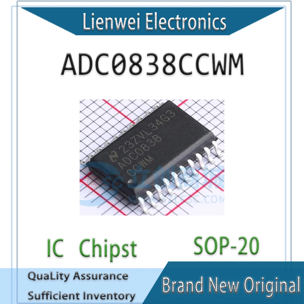 

100% New Original ADC0838 ADC0838CCWM IC Chipset SOP-20