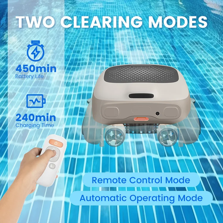 Solar Powered Robotic Pool Surface & Skimmer Cleaner Charging Automatic Pool Vacuum Tool & Accessory