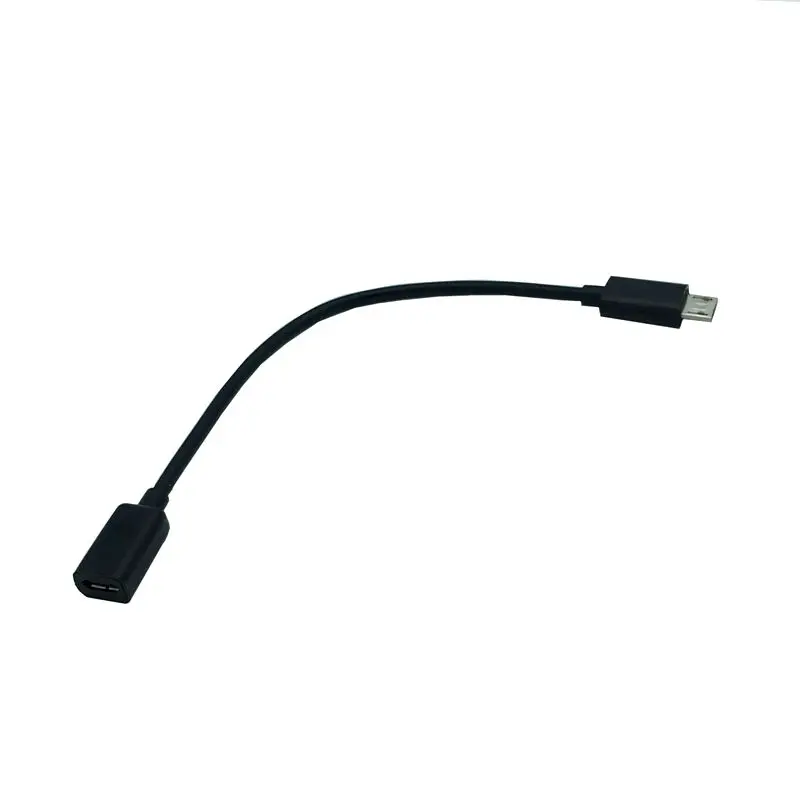 10cm USB 2.0 Micro USB Male to Female Charging Extension Cable for Mobile, Tablet, Data Charging Cable Black/White