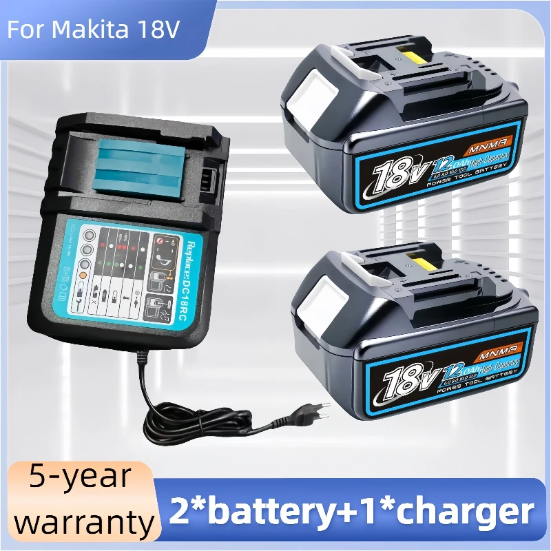 

2025 100% new BL1860 Rechargeable Battery 18 V 12800mAh Lithium Ion for Makita 18v Battery BL1850 BL1860B LXT 400 series