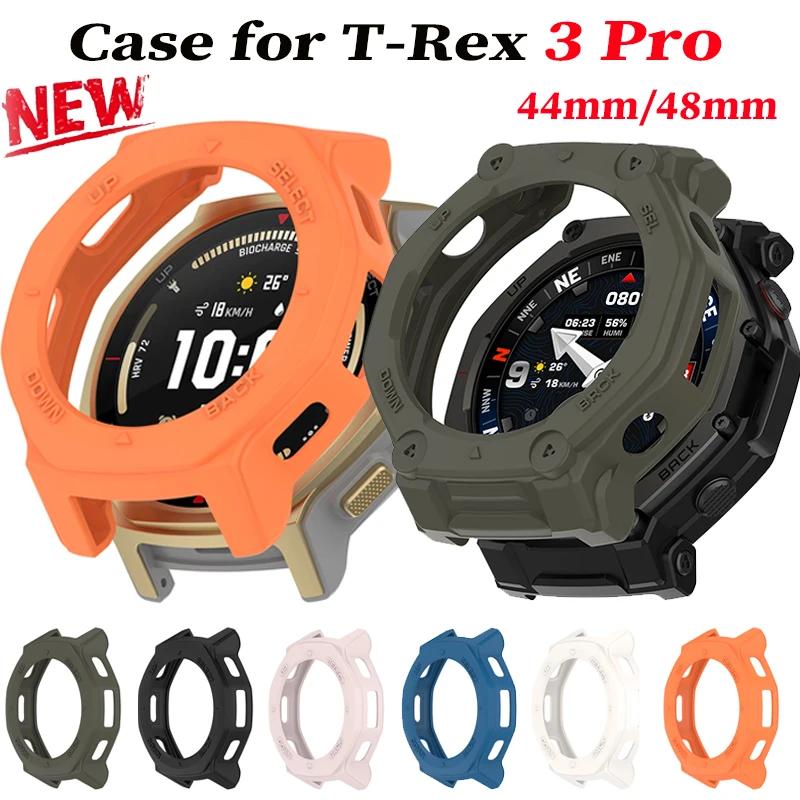 

Чехол для Amazfit T-Rex 3 Pro 44 мм, защитный чехол из ТПУ для экрана, бампер для Amazfit T-Rex3 Pro, защитный чехол 48 мм, аксессуар