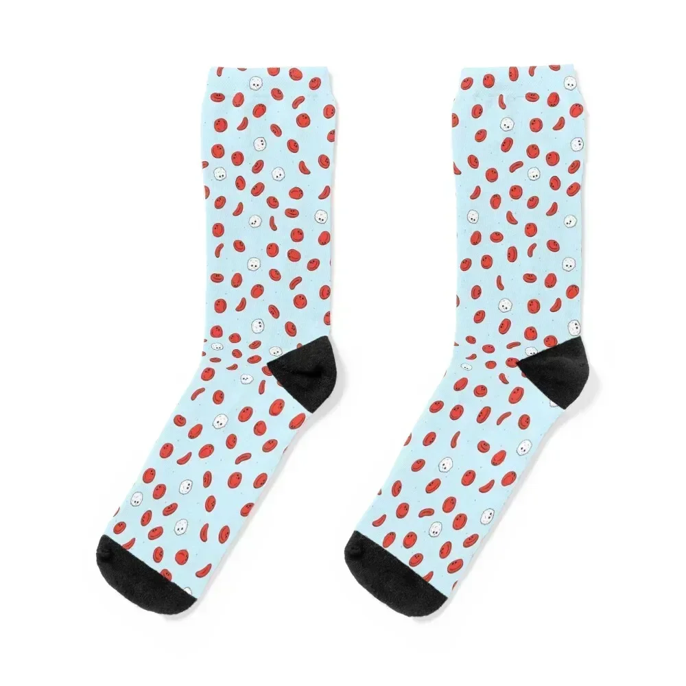 

Cute Blood Cells pattern Socks christmas gifts soccer anti-slip Male Socks Women's