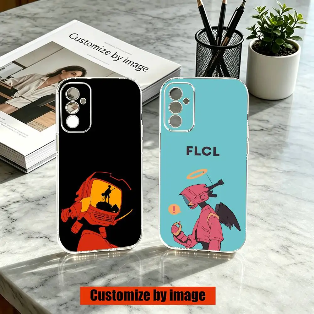 Funda de teléfono Fooly C-Cooly Cyber ​​Love FLCL Anime para SamsungA10,12,20,21S,30,31,40,50,51,52,70,71, funda transparente