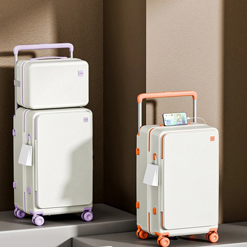 

1:9 Deep Warehouse Travel Suitcase Side Opening 20-27inch Large Capacity Luggage Explosion-Proof Double-Sided Zipper PC 5-Wheel