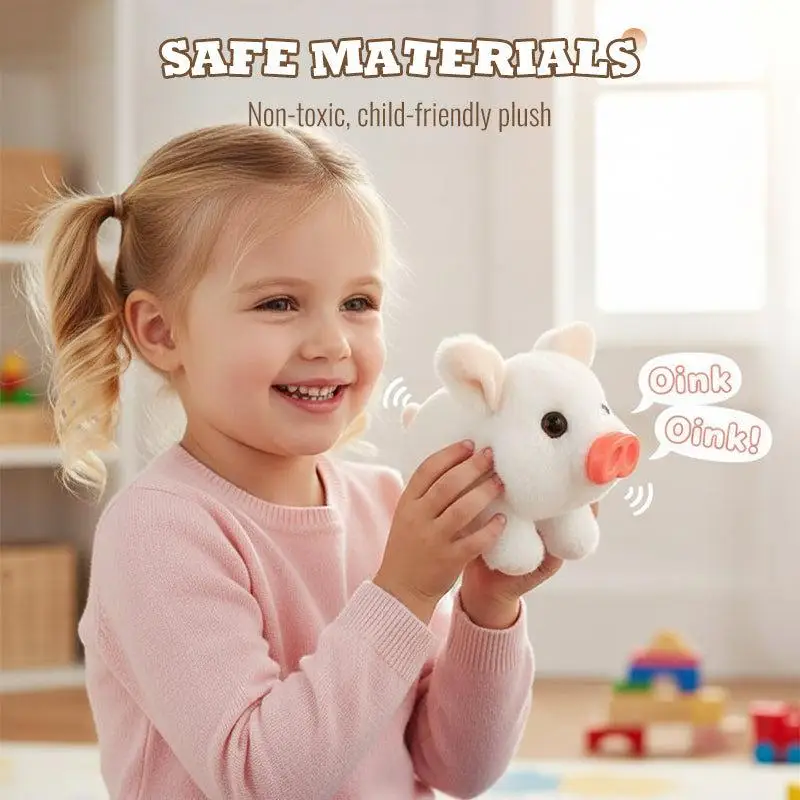 Cerdeles eléctricos simulados, juguete realista de peluche, puede caminar, corteza, juguetes electrónicos para mascotas, regalos bonitos para niños