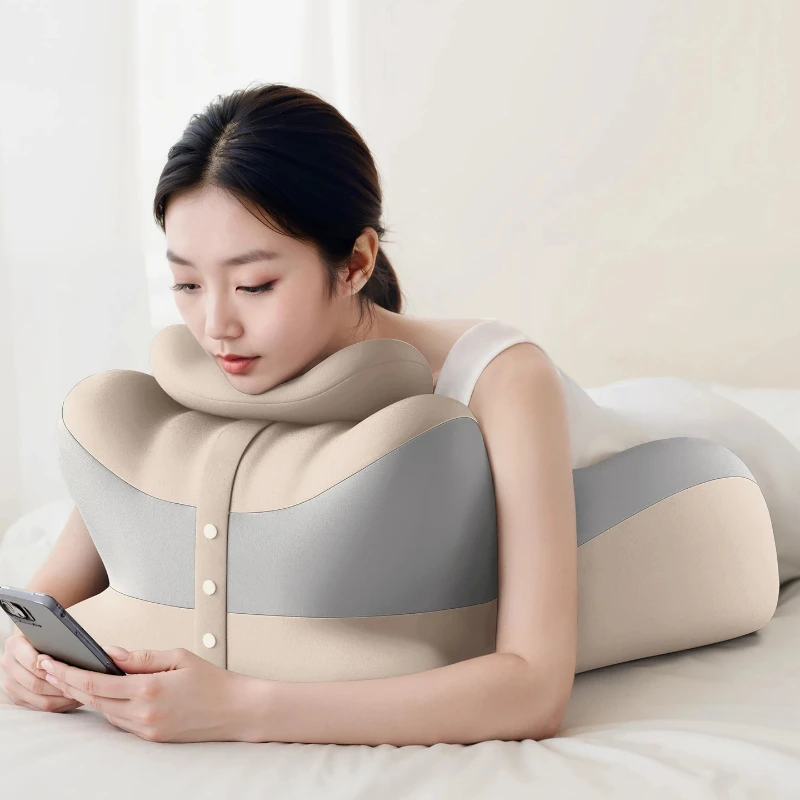 Multi-functional Bedside Prone Sleeping Pillow for Cervical Spine Protection Sleep Aid Phone Pillow with Headrest Support