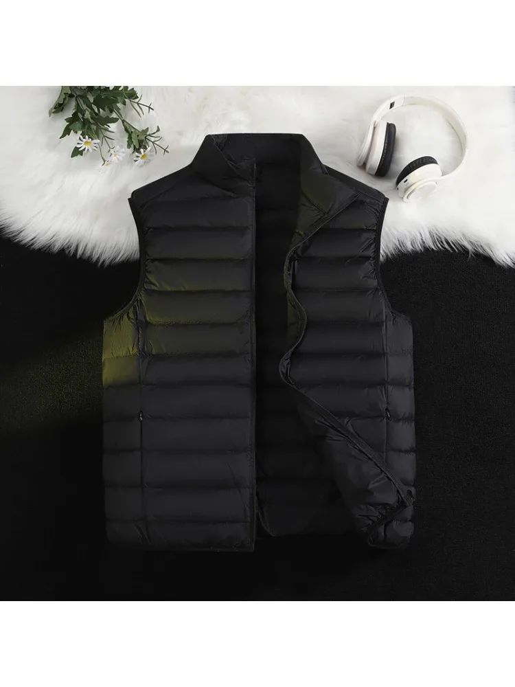 

New Winter Autumn Warm Large Size Vest Zipper Closure Color Faionable Coats Men's Cotton Vest Thiened Casual Outerwear