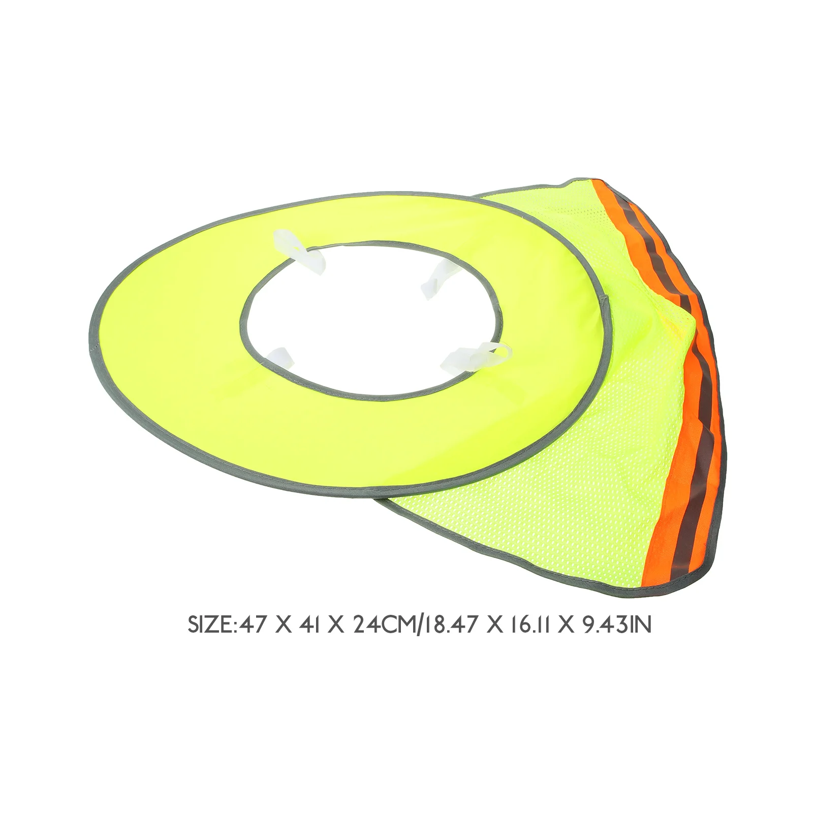 

Hard Hat Brim Shade Full Neck Visor Sun Protection Construction Safety Grid Fluorescent Reflective Cooling Outdoor