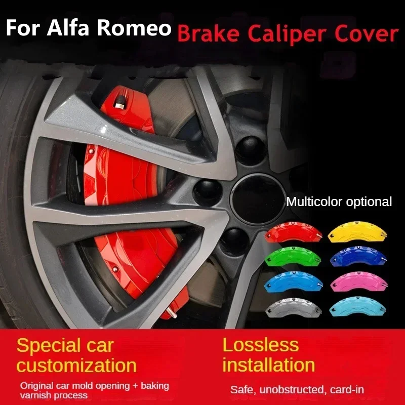 

For Alfa Romeo Car Brake Caliper Cover Aluminum Front Rear Kit