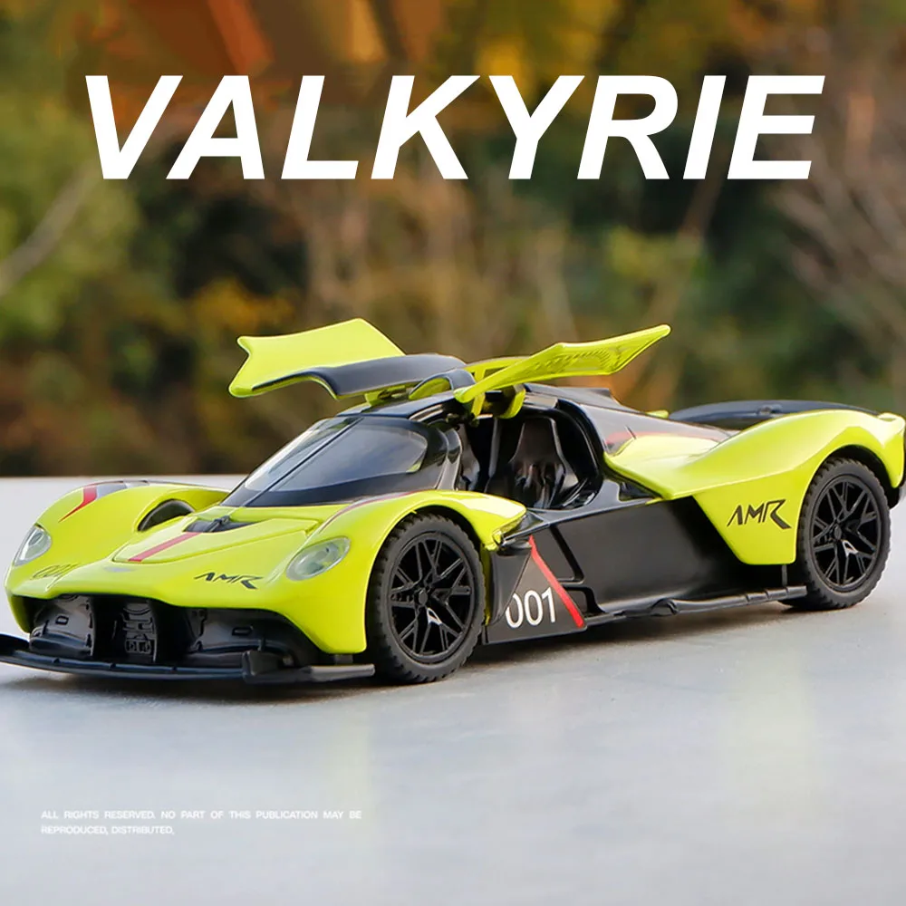 

1:32 Valkyrie Vulcan, модели из сплава, игрушки, литые автомобили, звуковой свет, откатные двери, открытые миниатюрные спортивные машины, подарки на день защиты детей