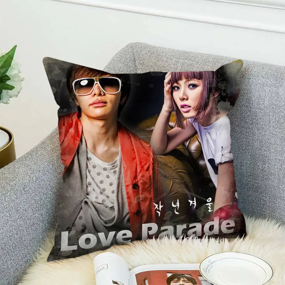 

KPOP Kim Hyun A Pillow Case Double-Sided Printing Cushion Cover 45x45 Decorative Cushions Sofa Home Decor Soft Pillowcase