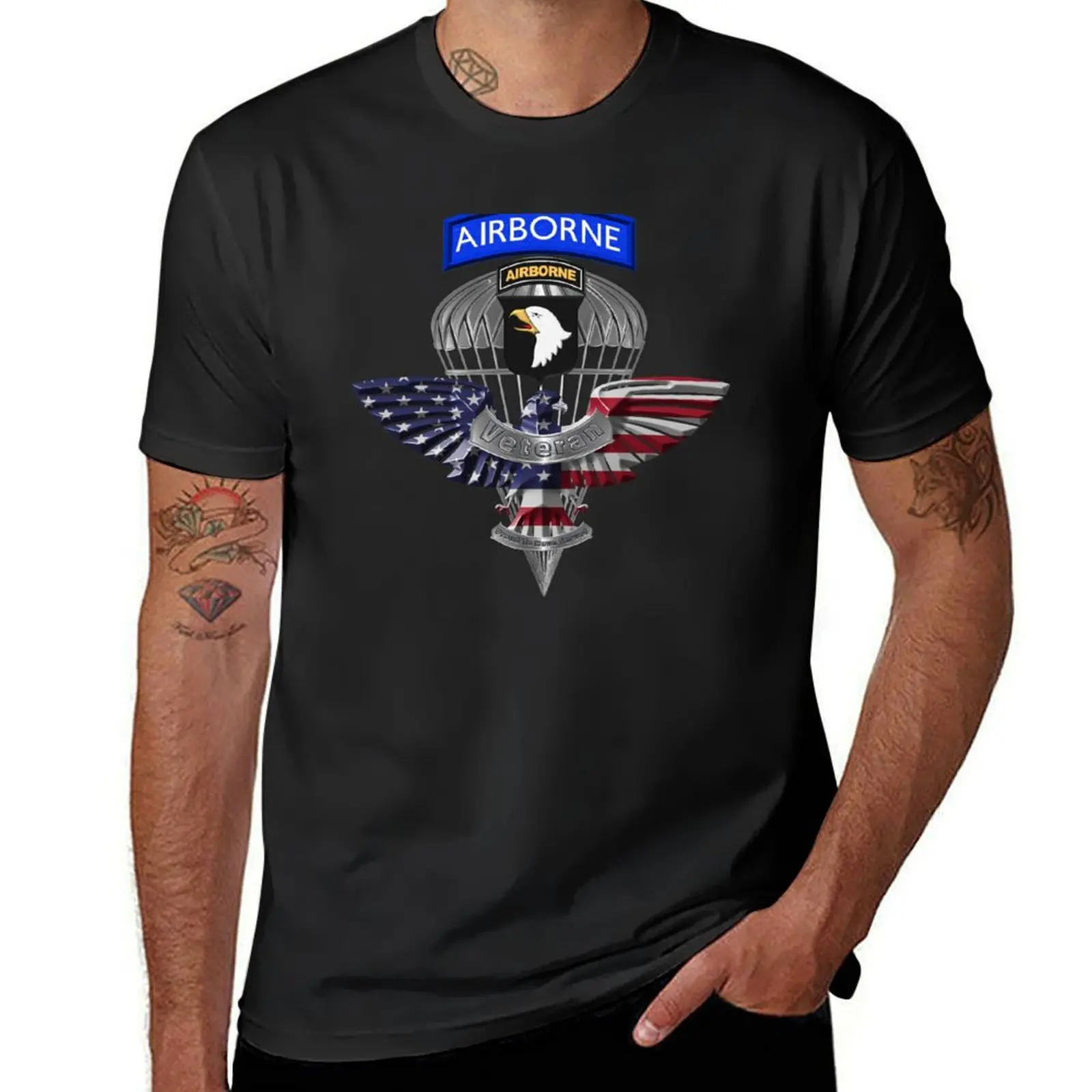 

101st Airborne Division “Screaming Eagles” Veteran T-Shirt plus size tops Aesthetic clothing quick-drying mens white t shirts