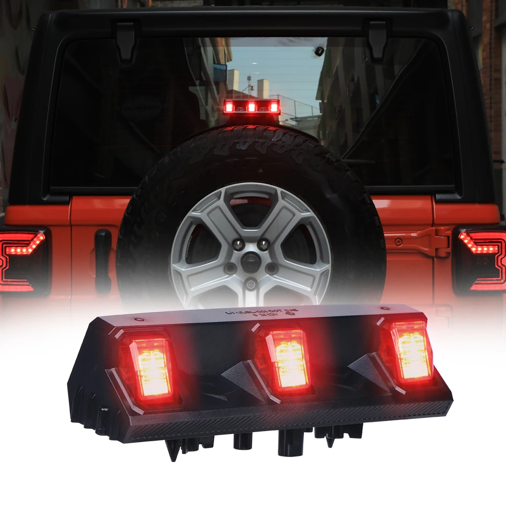 New Design Waterproof Ip67 Led Third Brake Lights High Mount Stop Lights for Jeep Wrangler  Jl Jk