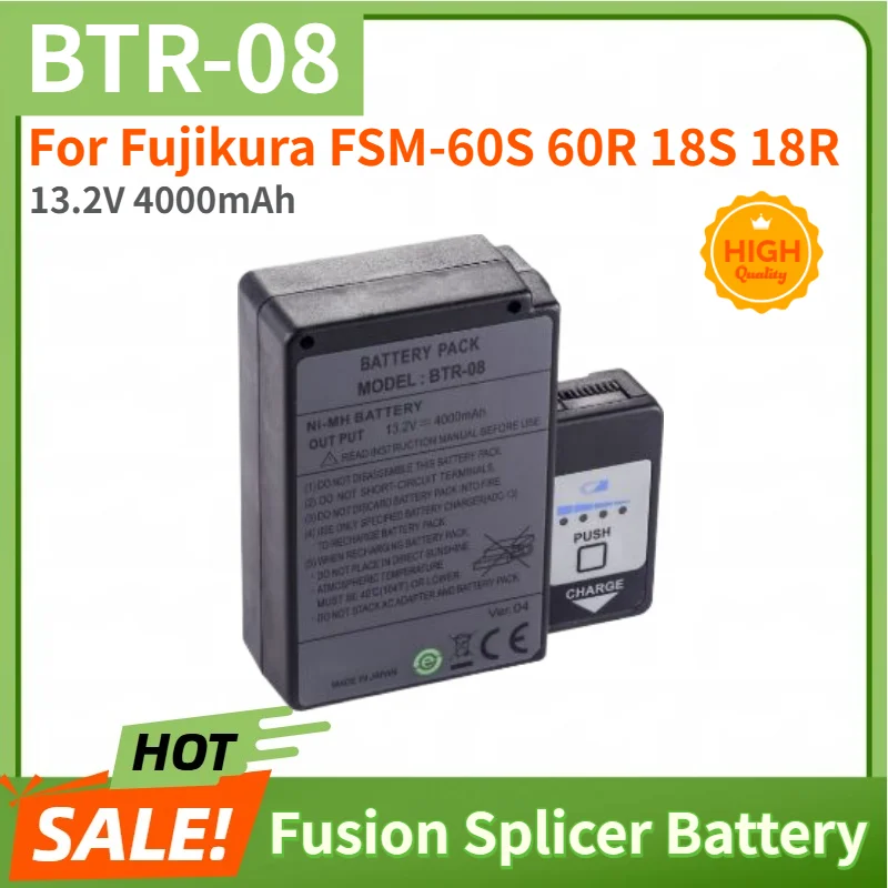 13.2V 4000mAh BTR-08 High Quality Battery for Fujikura FSM-60S 60R 18S 18R Fusion Splicer Brand New Replacement Battery
