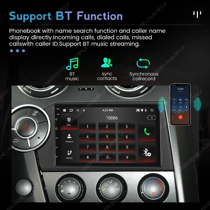 MEKEDE New Android System 8224 RDS Car Radio Multimedia for Ssangyong Kyron Actyon 2005 - 2011 Autoradio Carplay FM GPS BT Wifi