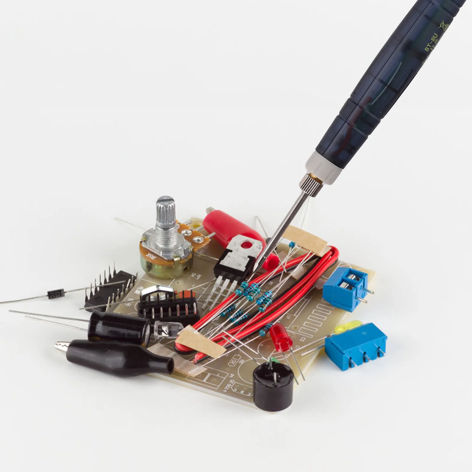 Портативный электрический паяльник 5 В 8 Вт с питанием от USB и кнопочным переключателем быстрого нагрева для ремонта и сборки электроники