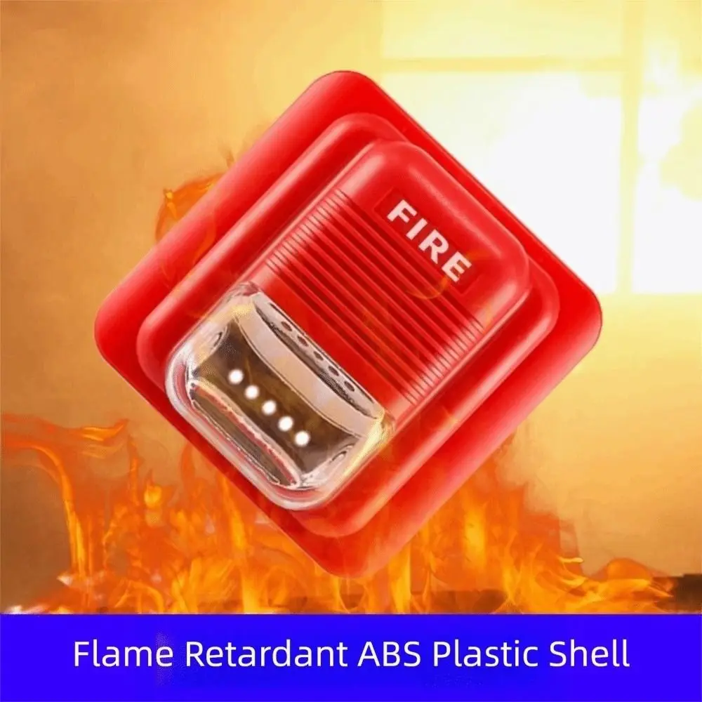 Tecnologia sem fio sistema de alarme de incêndio chifre alerta sensor segurança alarme de incêndio sem fio luz estroboscópica sirene alarme