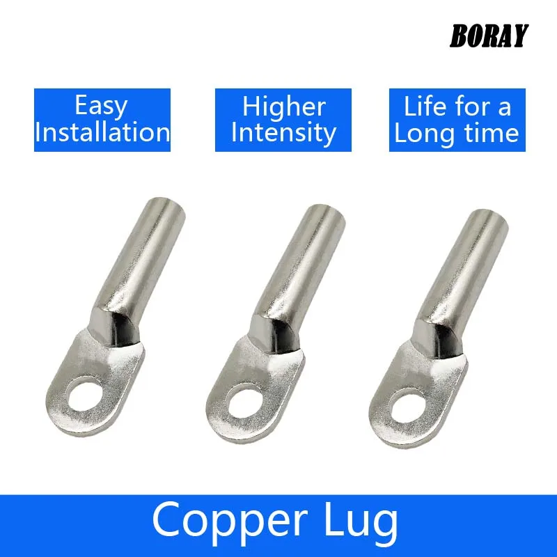 DTM-95/120/150/185/240/300 High Conductivity Tin-plated Copper Lug Bolt Hole Terminal for Cable Splice
