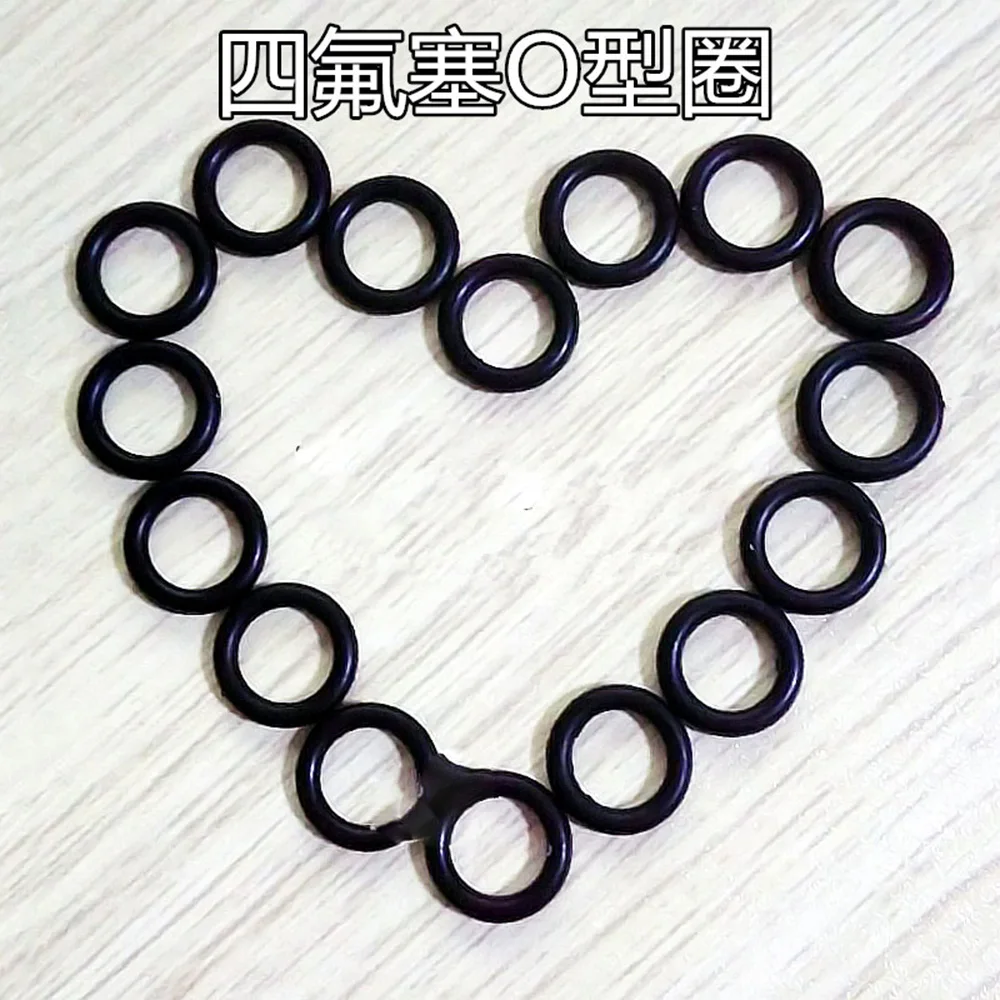 20pcs 1.9mm Thickness  OD 10MM Black O Ring Seal for lab Polytetrafluoroethylene stirrer