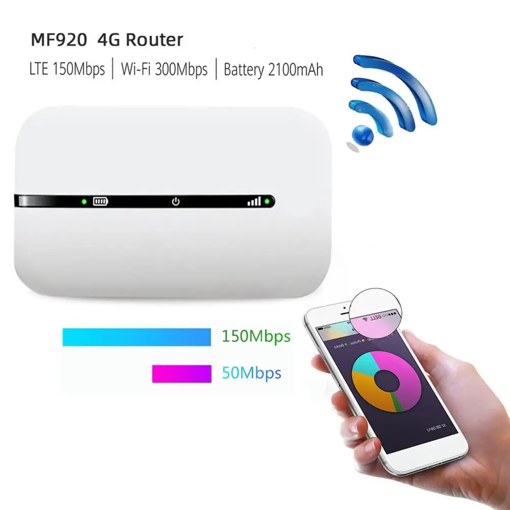 4G 모바일 와이파이 라우터 2100mAh 최대 16명 사용 가능 모바일 와이파이 150Mbps 강력한 신호 포켓 와이파이 모바일 광대역 LCD MIFI 핫스팟